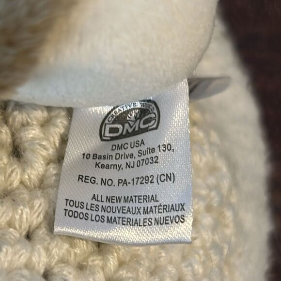 DMC Girls White & Gray Knitted Character Beret Hat with Puppy Plushy - Picture 3 of 6